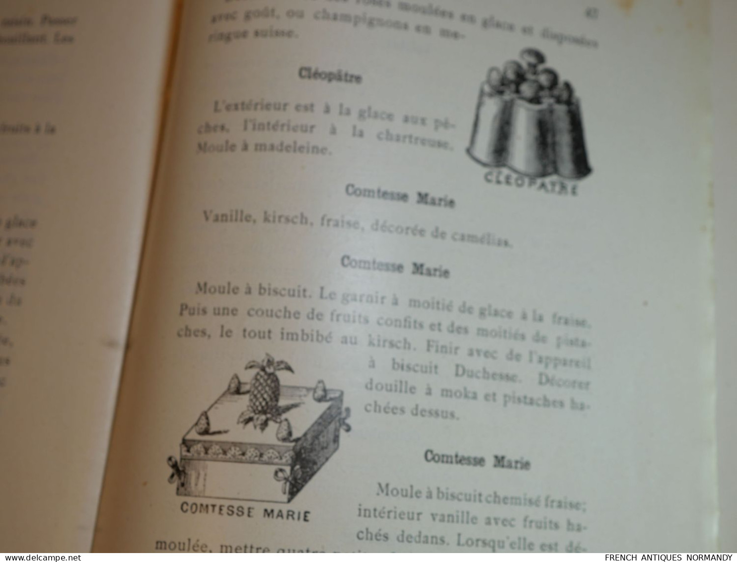 RARE livre Le Mémorial des glaces et entremets de cuisine et pâtisserie LACAM (Pierre) Edité par Paris, chez Lacam, 1922