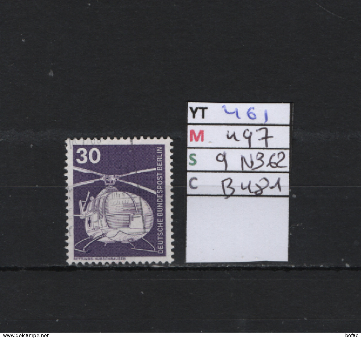 P. FIXE Obl 461 YT 497 MIC 9N362 SCO B481 GIB Hélicoptère Industrie Et Technique 1975 1976* 75/03 - Used Stamps