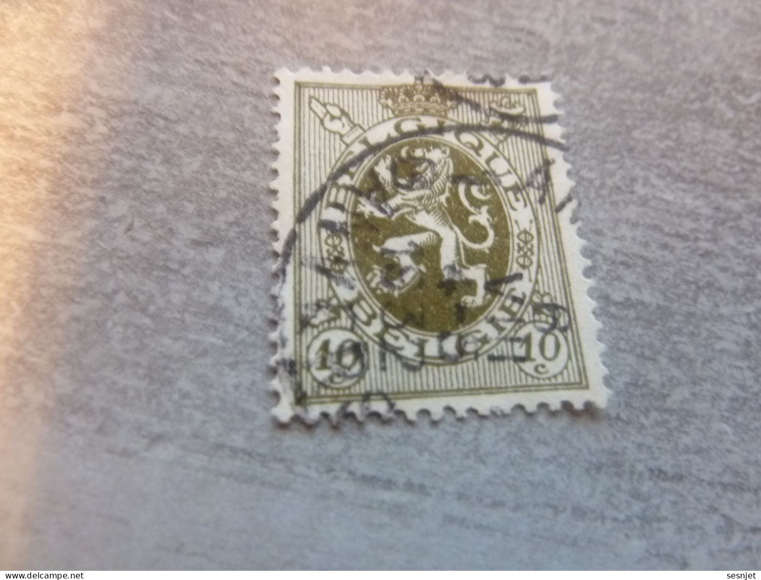 Belgique - Armoirie - Lion - 10c. - Olive - Oblitéré - Année 1930 - - Used Stamps