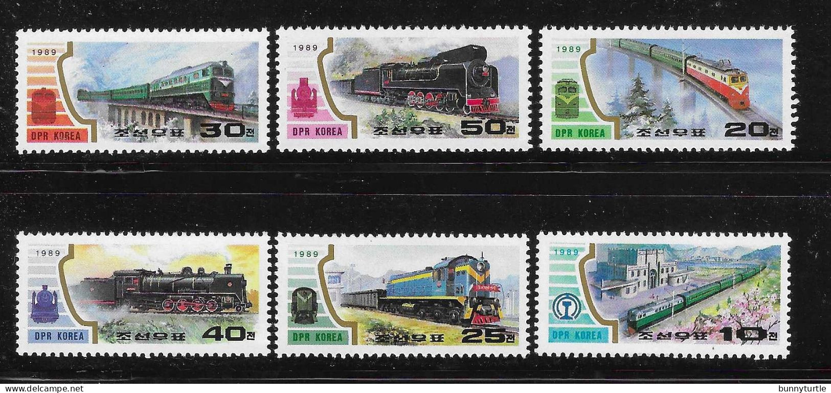 North Korea 1989 Locomotives Trains Train MNH - Corée Du Nord