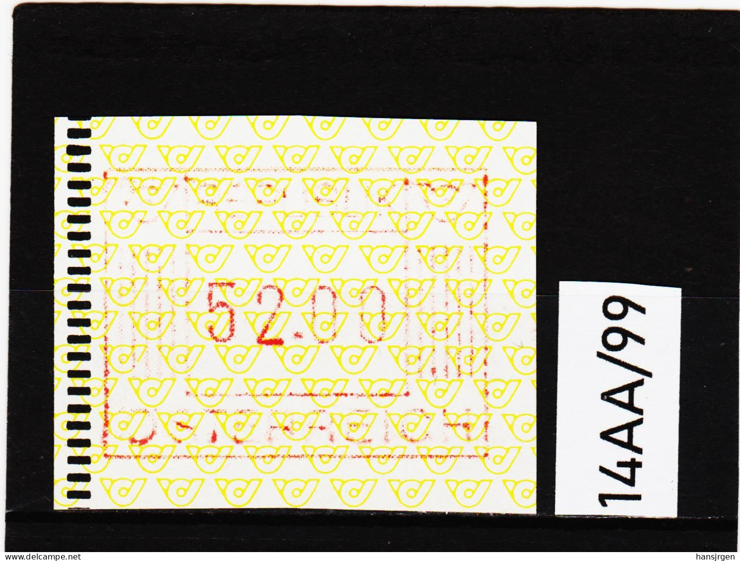 14AA/99  ÖSTERREICH 1983 AUTOMATENMARKEN 1. AUSGABE  52,00 SCHILLING   ** Postfrisch - Machine Labels [ATM]