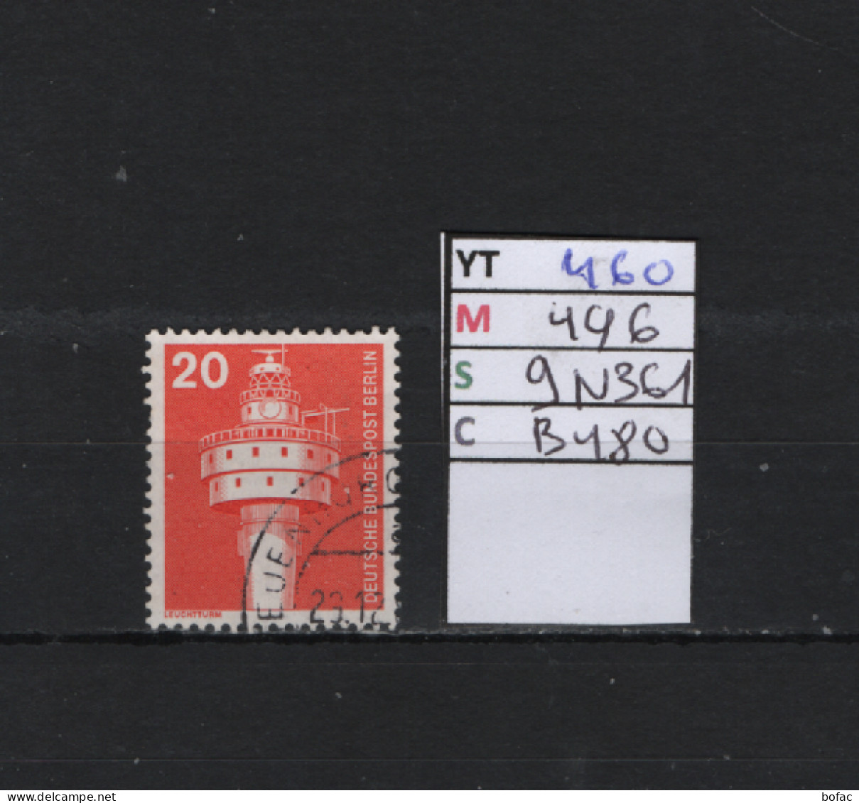 P. FIXE Obl 460 YT 496 MIC 9N361 SCO B481 GIB Phare Industrie Et Technique 1975 1976 *Berlin* 75/03 - Used Stamps