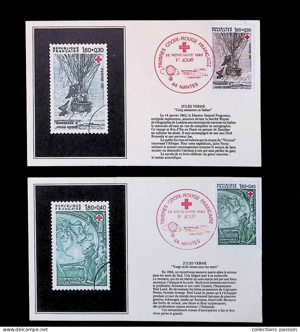 CL, FDC, Premier Jour, 2247-2248, 44 Nantes, 20 Nov. 1982, Timbres Croix Rouge Française, LOT DE 2 FDC - 1980-1989