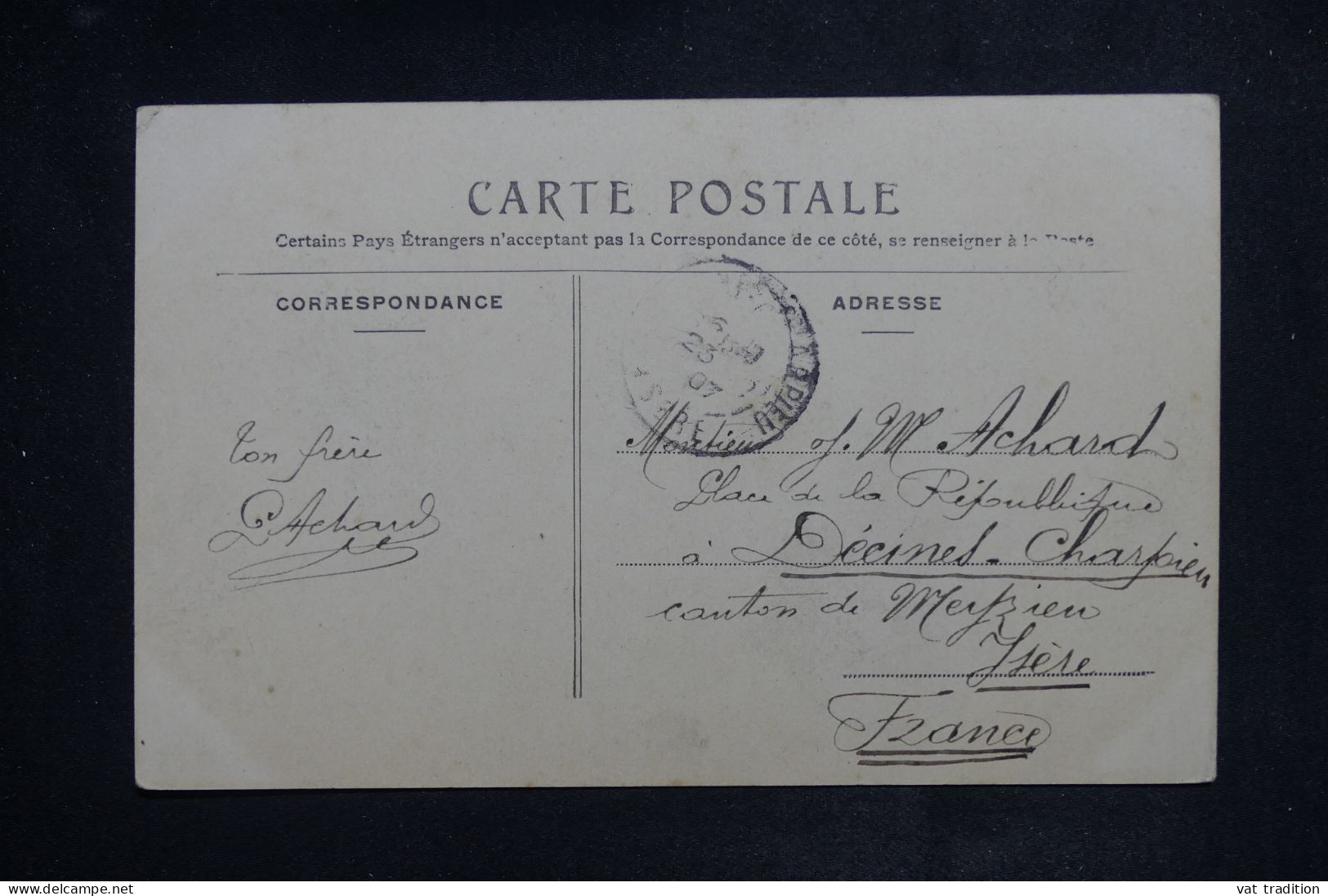 NOUVELLE CALÉDONIE - Affranchissement De Nouméa Sur Carte Postale En 1907 Pour La France  - L 150944 - Lettres & Documents