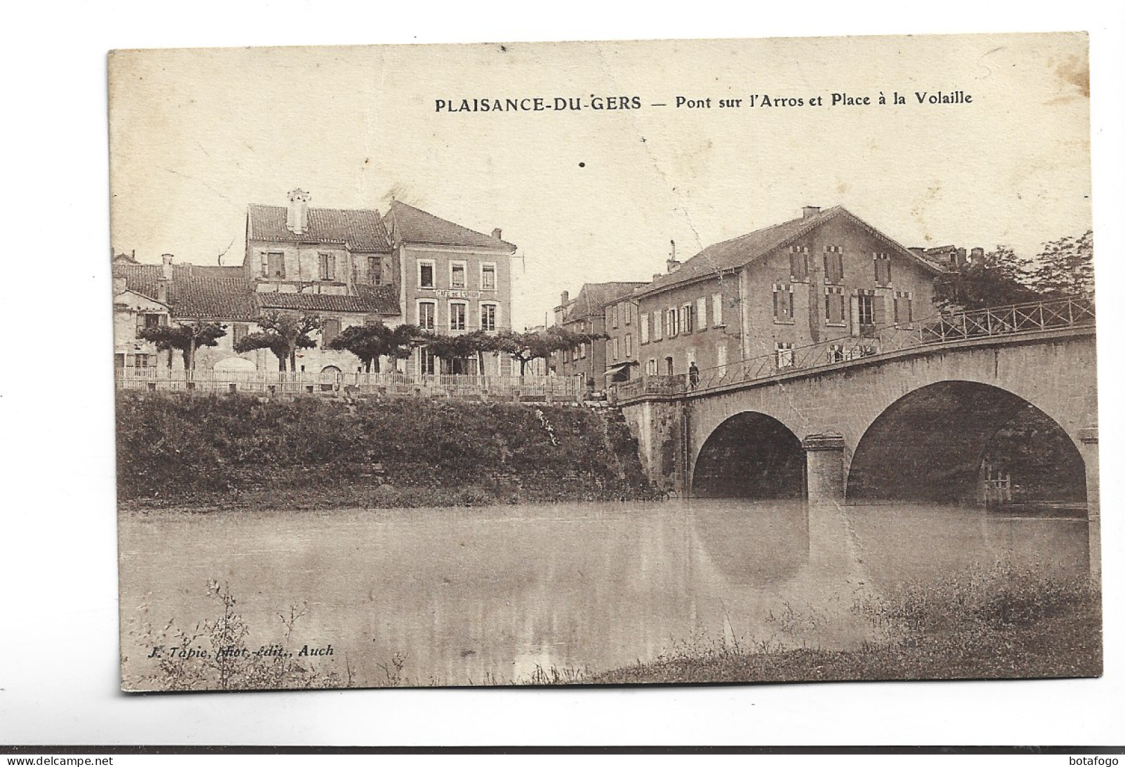 CPA   DPT  32 PLAISANCE DU GERS , PONT SUR L ARROS ET PLACE A LA VOLAILLE En 1909! - Autres & Non Classés