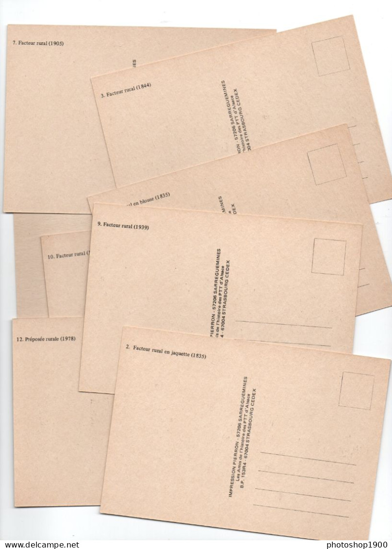 8 Cartes Postales De Collection . Les Facteurs - Verzamelingen & Kavels