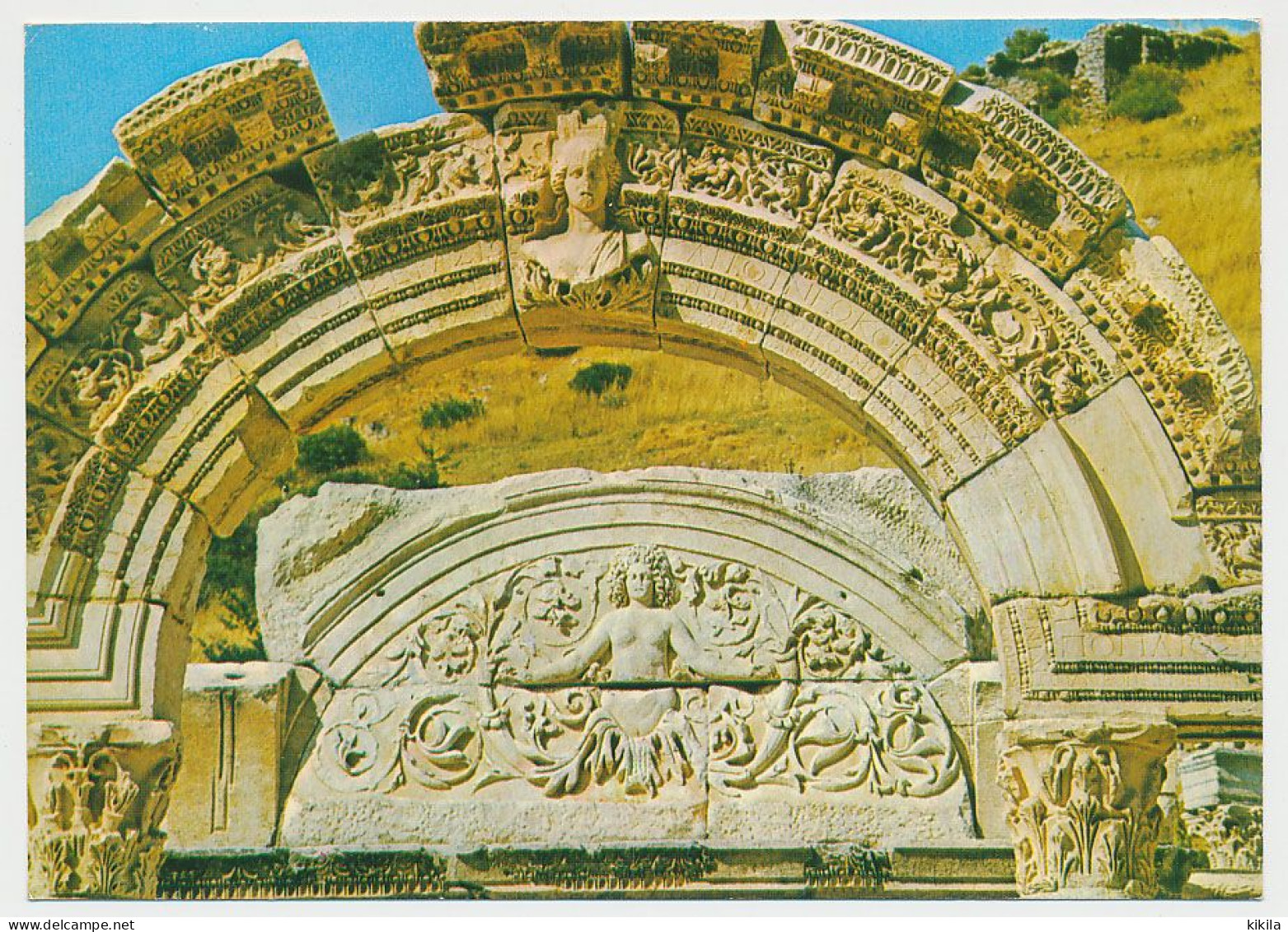 CPSM / CPM 10.5 X 15 Turquie Türkiye (7) EPHESE Temple D'Hadrien Fronton Dieu Du Bonheur Méduse - Turkije