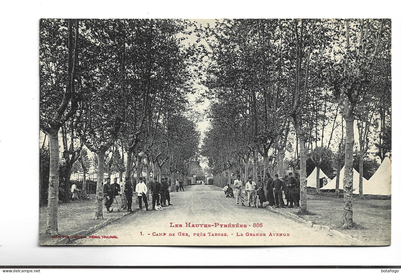 CPA   DPT 65 CAMP DE GER , PRES TARBES,, LA GRANDE AVENUE - Sonstige & Ohne Zuordnung