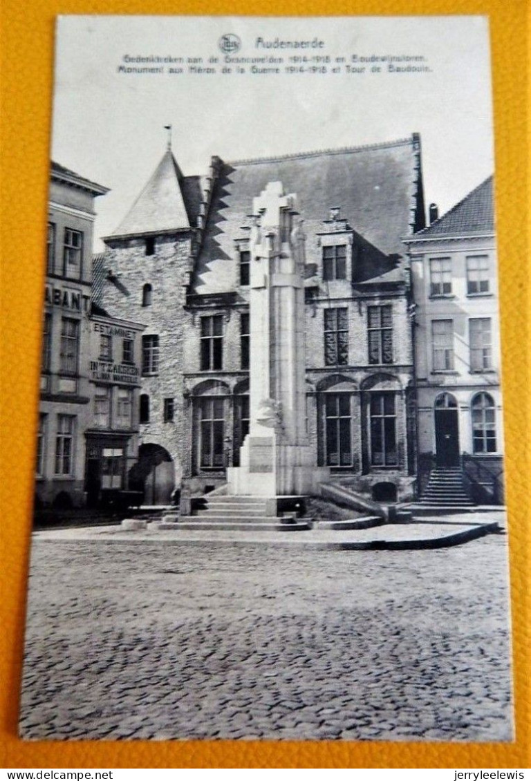 OUDENAARDE - OUDENAERDE -  Gedenkteken Aan De Gesneuvelden 1914-1918 En Boudewijnstoren - Oudenaarde