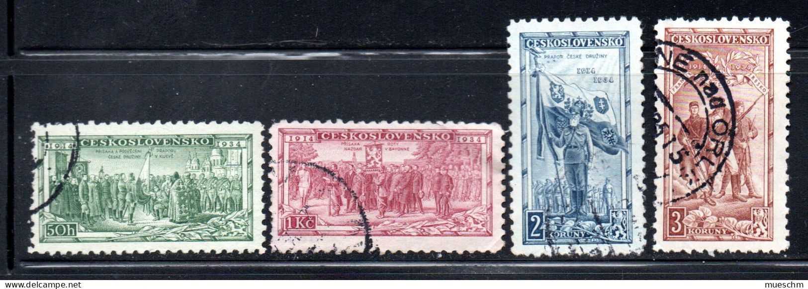 Tschechoslowakei,  1929, Freimarkensatz "Landschaften", 3-10Kcs., MiNr.291-294, Gestempelt (19529E) - Used Stamps