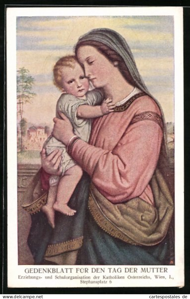 AK Maria Mit Jesuskind, Muttertag  - Fête Des Mères