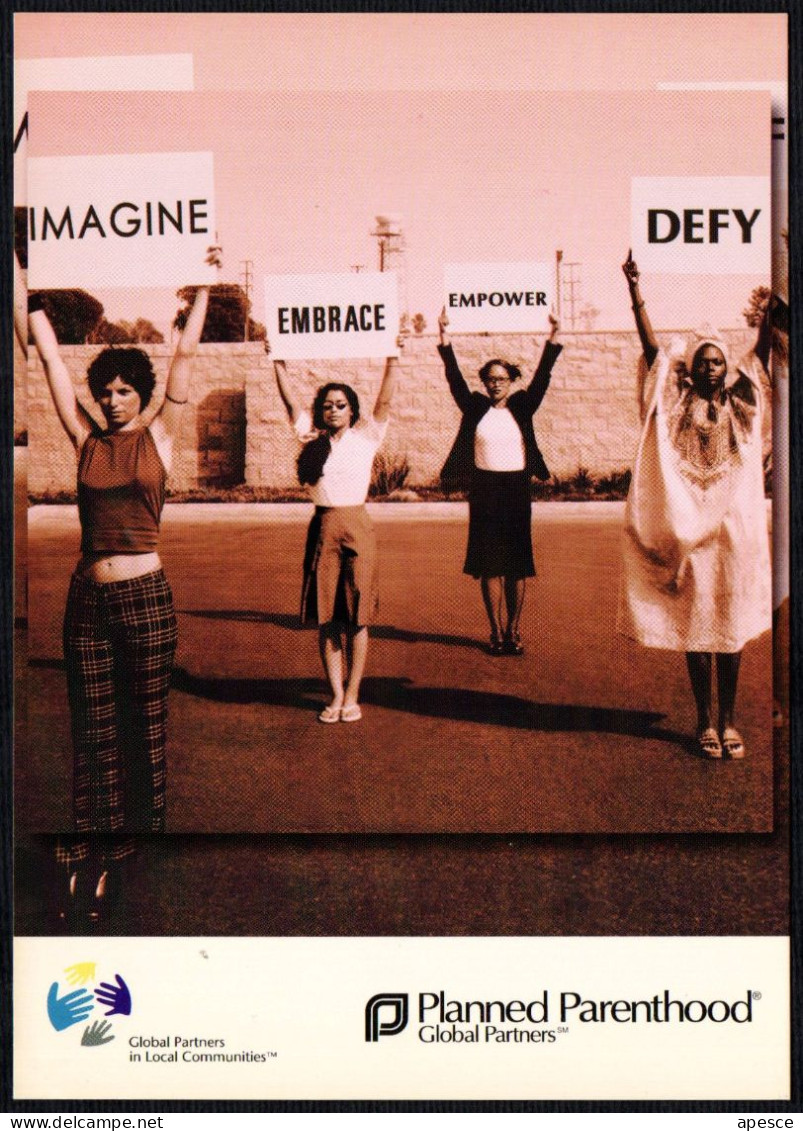 SOLIDARITY - UNITED STATES - PLANNED PARENTHOOD - IMAGINE / EMBRACE / EMPOWER / DEFY - GO CARD POSTCARD - I - Reclame