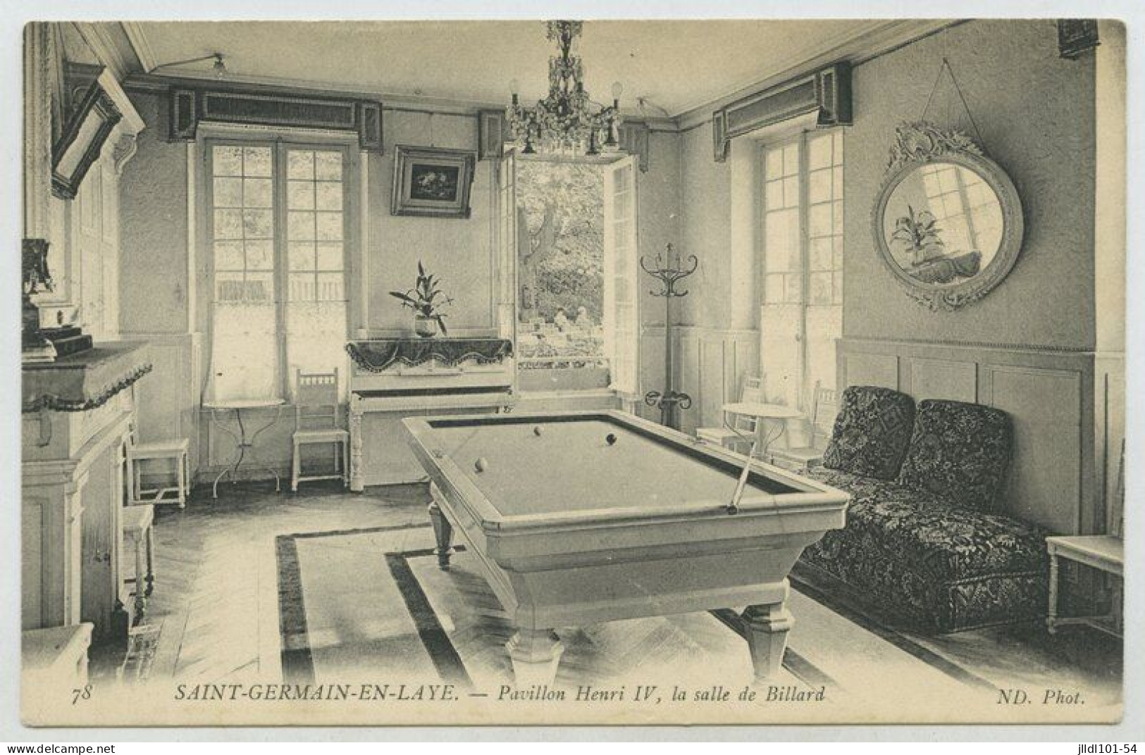 78 - Saint Germain En Laye, Pavillon Henri IV, La Salle De Billard (lt8) - St. Germain En Laye (Schloß)