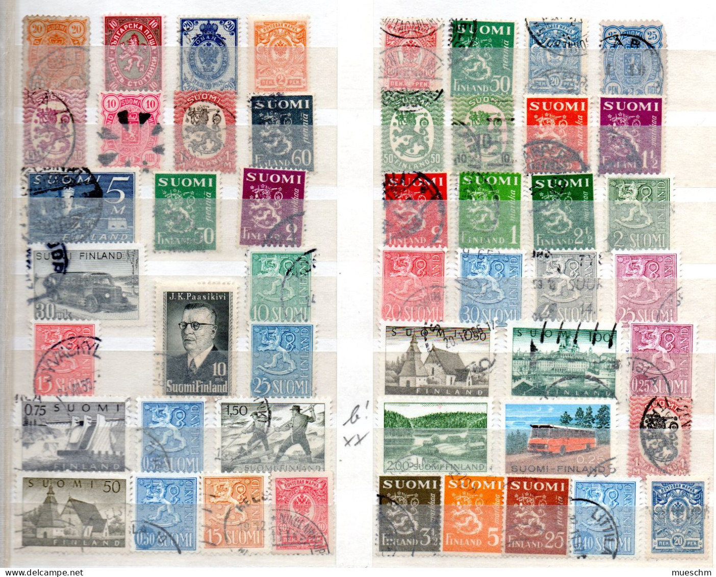 Finland, Ab Ca. 1900, Kleine Sammlung Mit 50 Briefmarken, Gestempelt (19534E) - Collections