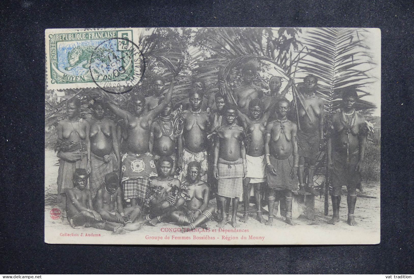 CONGO - Affranchissement Panthère Sur Carte Postale En 1909 - L 150952 - Storia Postale