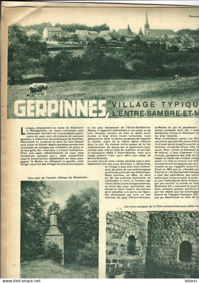 « GERPINNES, Village Typique De L’Entre-Sambre-et-Meuse» Article De 2 Pages (6 Photos) Dans « A-Z » Hebdomadaire ----> - Belgium