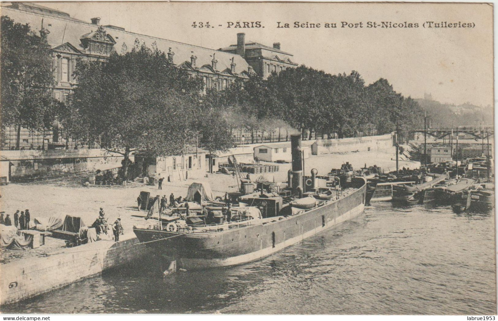 Paris - La Seine Au Port St.Nicolas - (G.2082) - La Seine Et Ses Bords