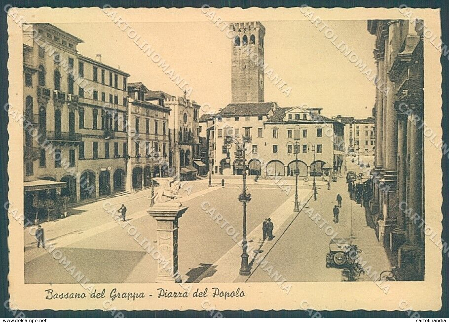 Vicenza Bassano Del Grappa Piazza Del Popolo FG Cartolina JK4042 - Vicenza