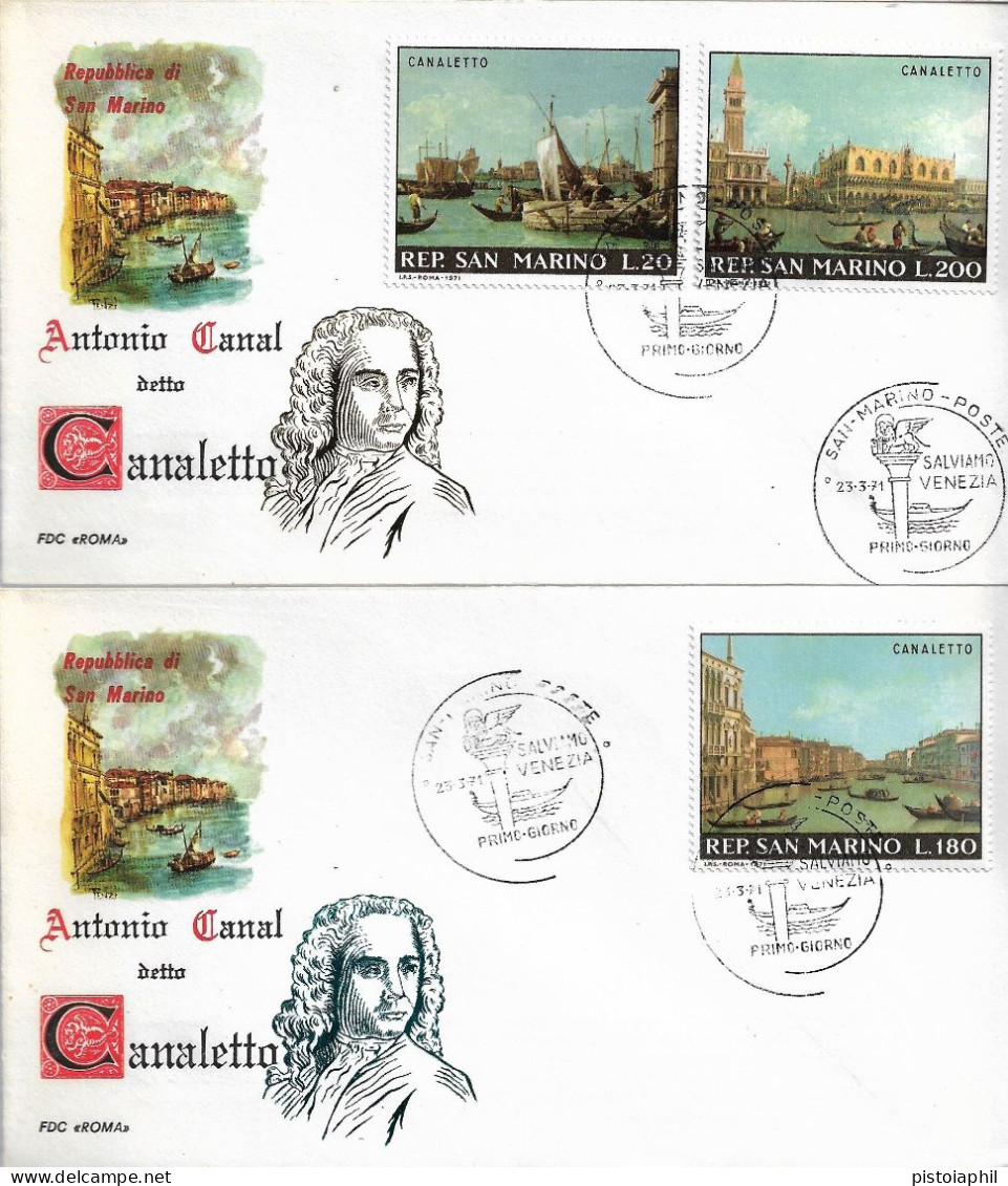 2 Fdc Roma: CANALETTO 1971 - No Viaggiate - FDC