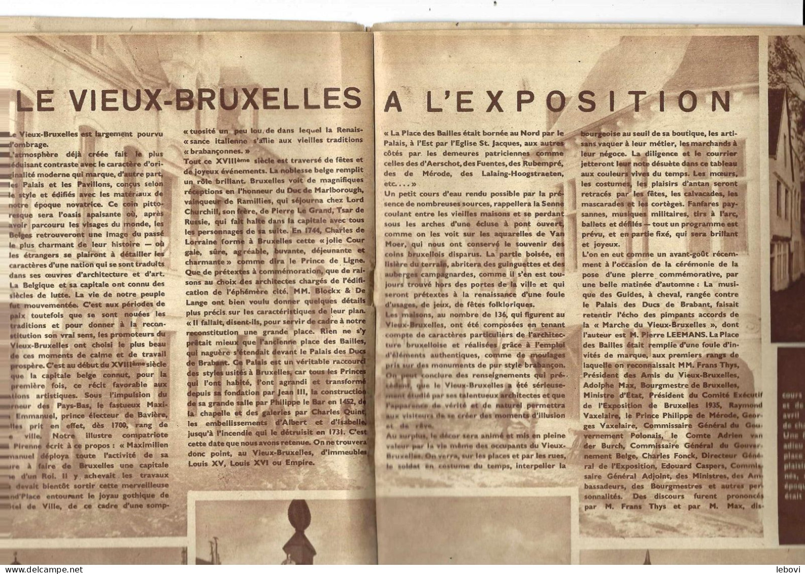 « Le ,vieux – BRUXELLES à L’exposition» Article De 2 Pages (6 Photos) Dans « A-Z » Hebdomadaire-----> - Belgien