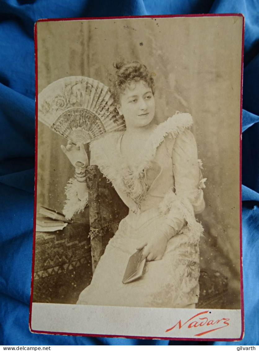 Photo Format Cabinet Nadar à Paris - Cécile Sorel (1873-1966) Actrice, Circa 1890-95 L675 - Oud (voor 1900)