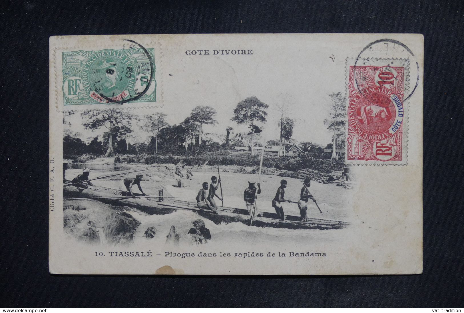 CÔTE D'IVOIRE - Affranchissement Général Faisdherbe Sur Carte Postale Pour La France En 1909  - L 150959 - Lettres & Documents