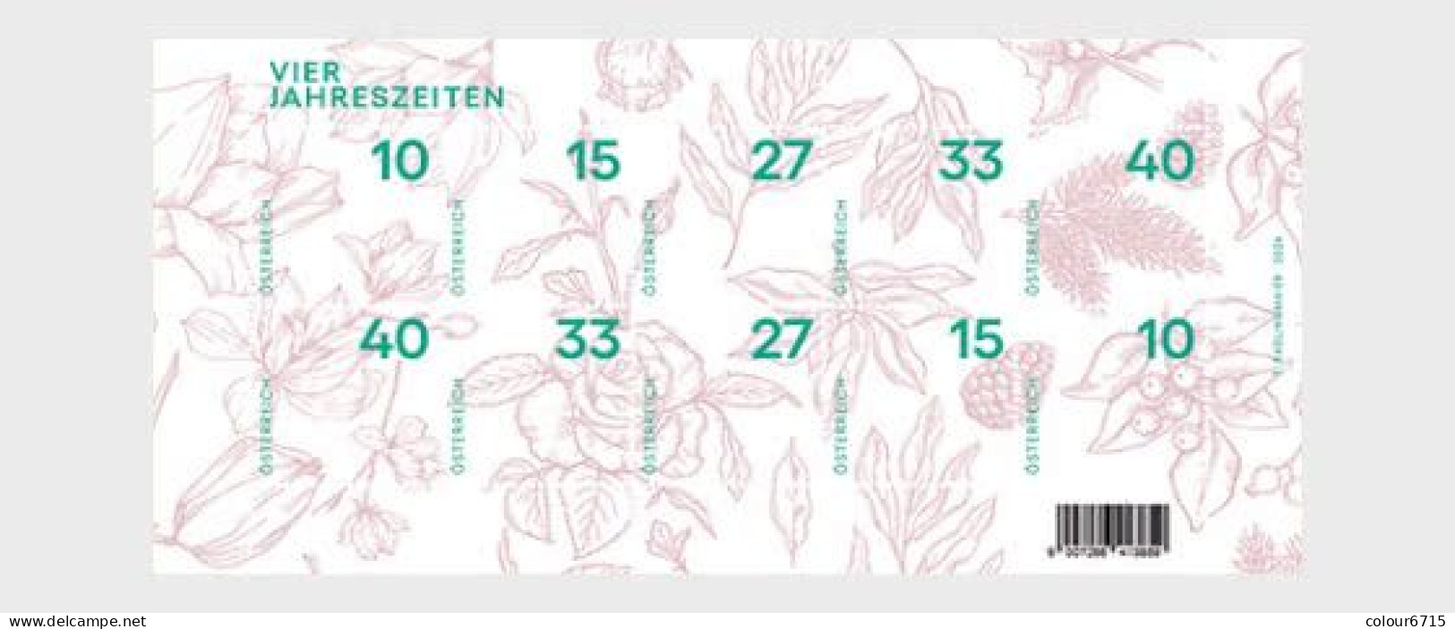 Austria 2024 Four Seasons Stamp MS/Block MNH - Neufs