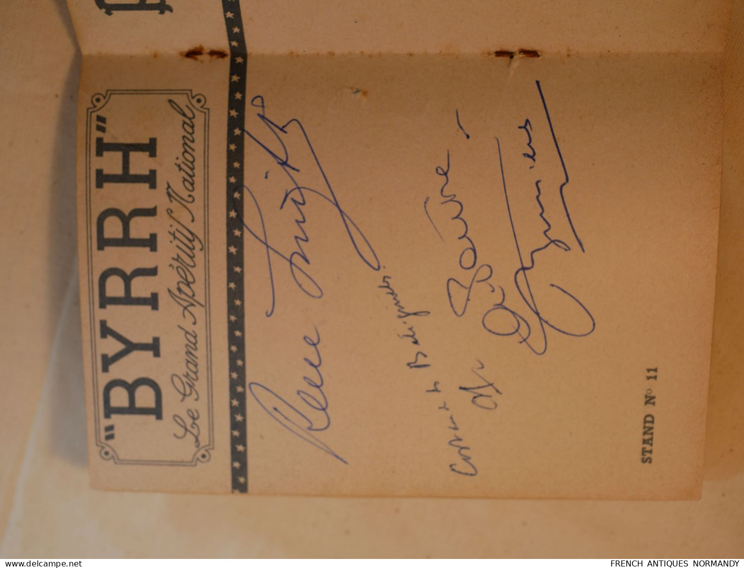 Livret carnet autographes LA KERMESSE AUX ETOILES 1952 signatures de grandes vedettes célébrités au bénéfice 2ième DB