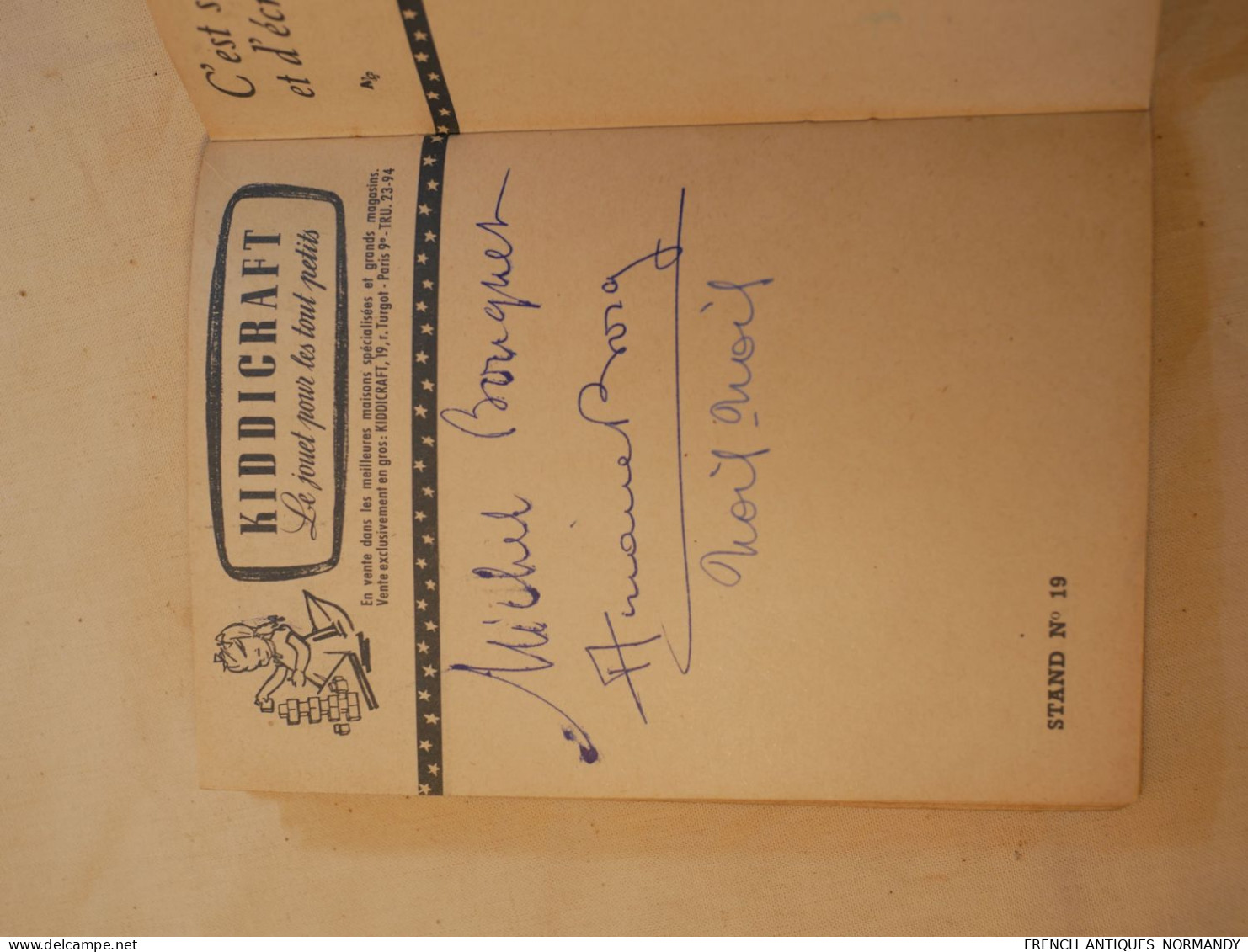 Livret carnet autographes LA KERMESSE AUX ETOILES 1952 signatures de grandes vedettes célébrités au bénéfice 2ième DB