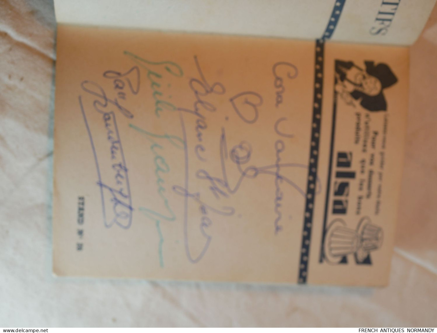 Livret carnet autographes LA KERMESSE AUX ETOILES 1952 signatures de grandes vedettes célébrités au bénéfice 2ième DB