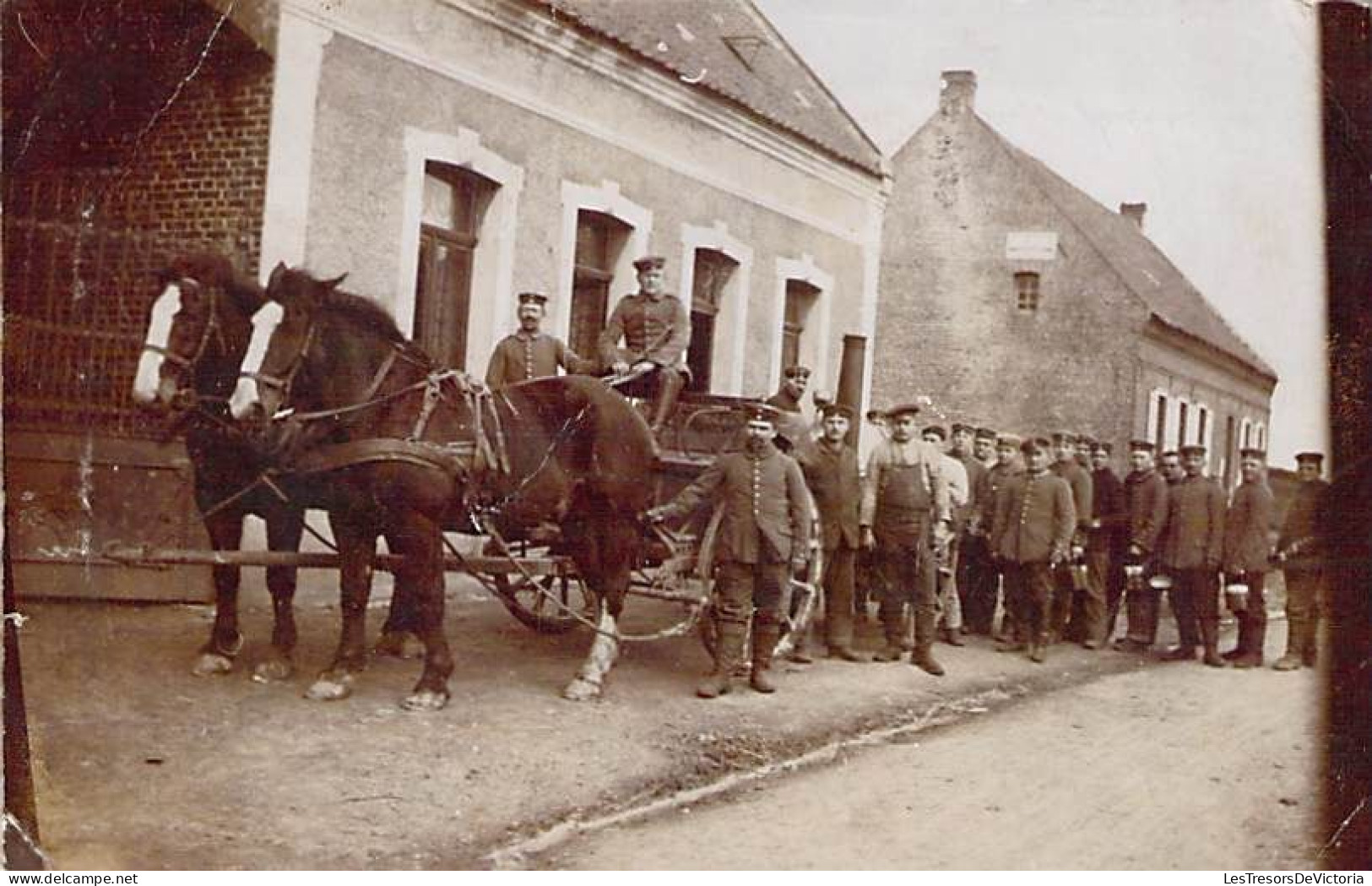 Militaria - Allemagne - Soldats Avec Attelage De Chevaux - Oblitérarion 7inf. Division - Carte Postale Ancienne - War 1914-18