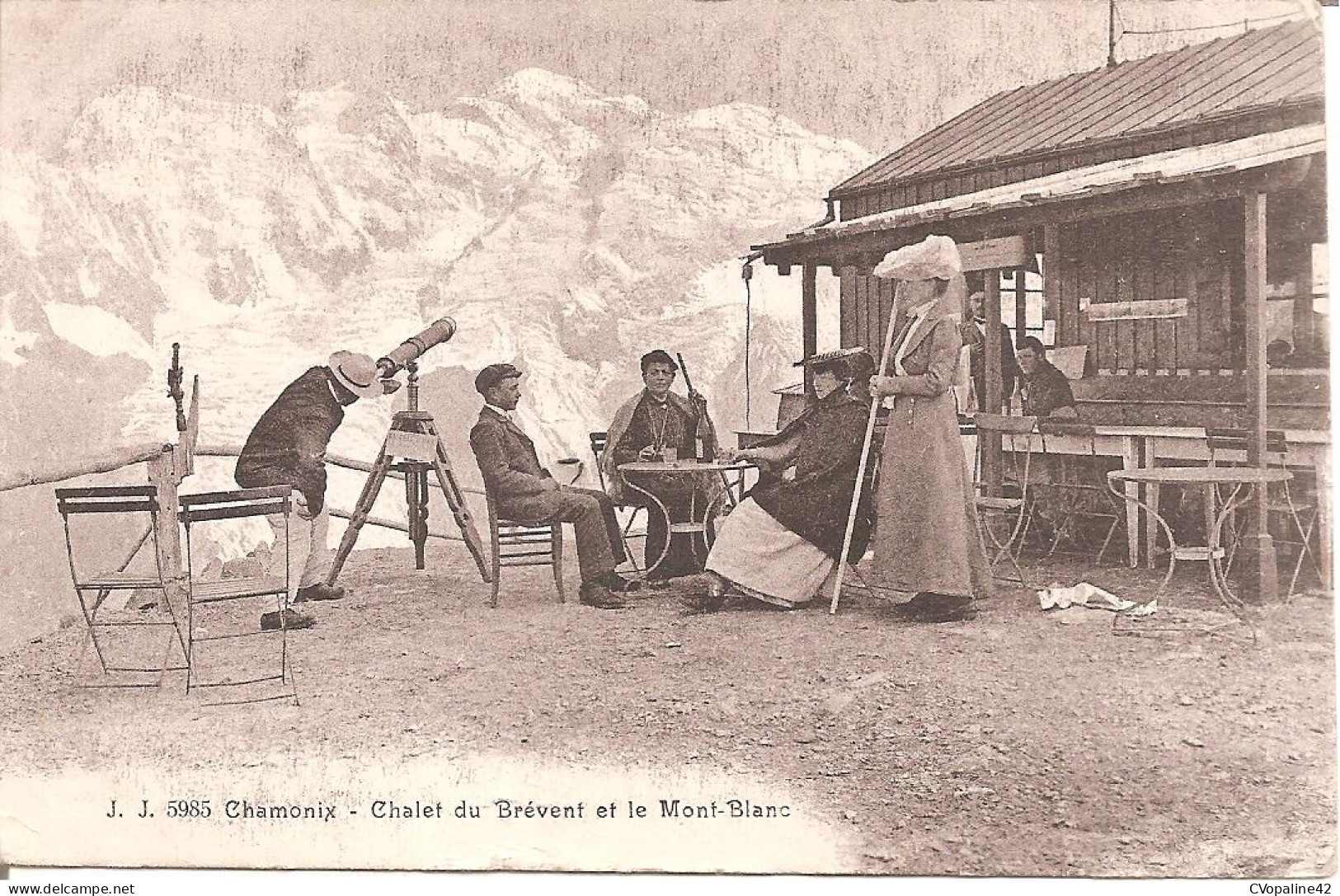 CHAMONIX (74) Chalet Du BREVENT Et Le MONT-BLANC En 1921 (très Belle Animation) - Chamonix-Mont-Blanc