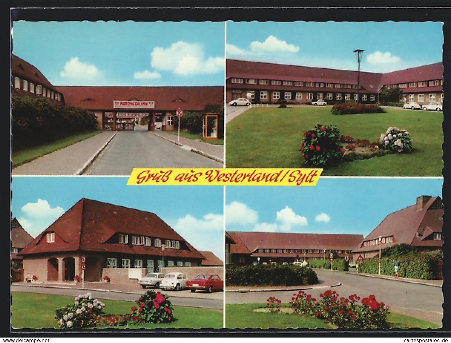 AK Westerland /Sylt, Nordseeklinik Und Sanatorium, Eingang, Hauptgebäude, Dünenhaus Und Kurhaus  - Sylt