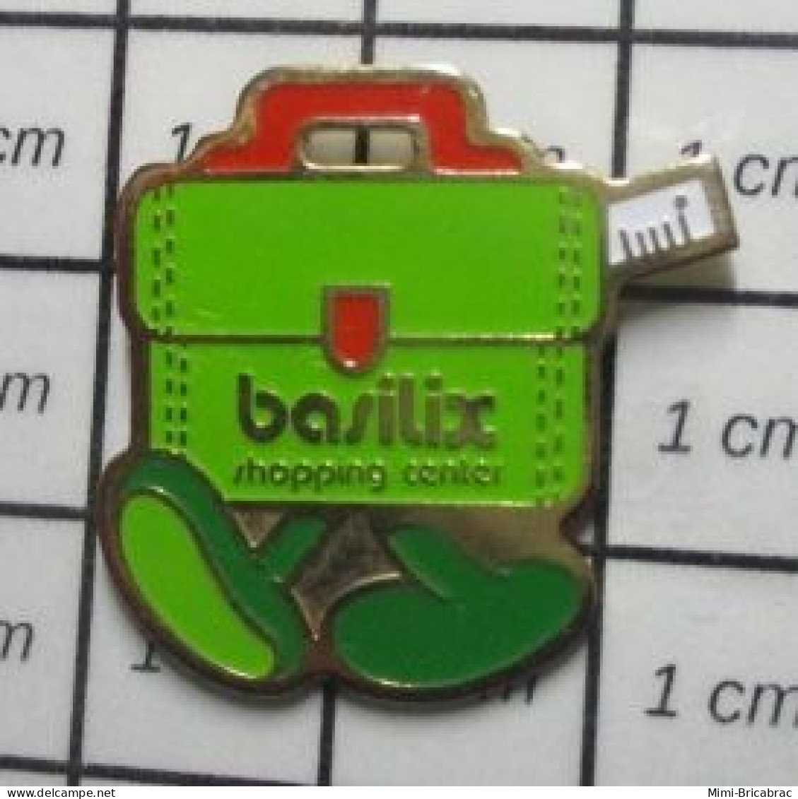 2020 Pin's Pins / Beau Et Rare / MARQUES / BASILIX SHOPPING CENTER CARTABLE DOUBLE DECIMETRE - Marques