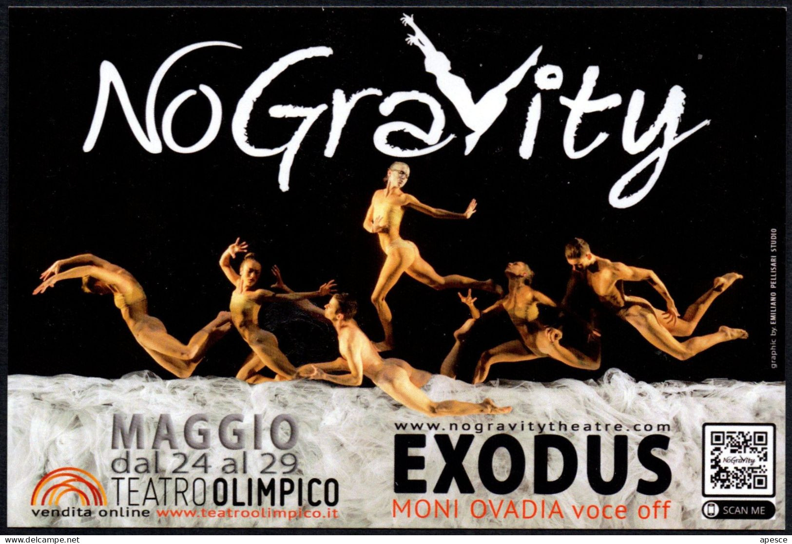 DANCE - ITALIA 2022 - ROMA - TEATRO OLIMPICO - NO GRAVITY - DANTE'S HELL - INFERNO - PROMOCARD - I - Danse