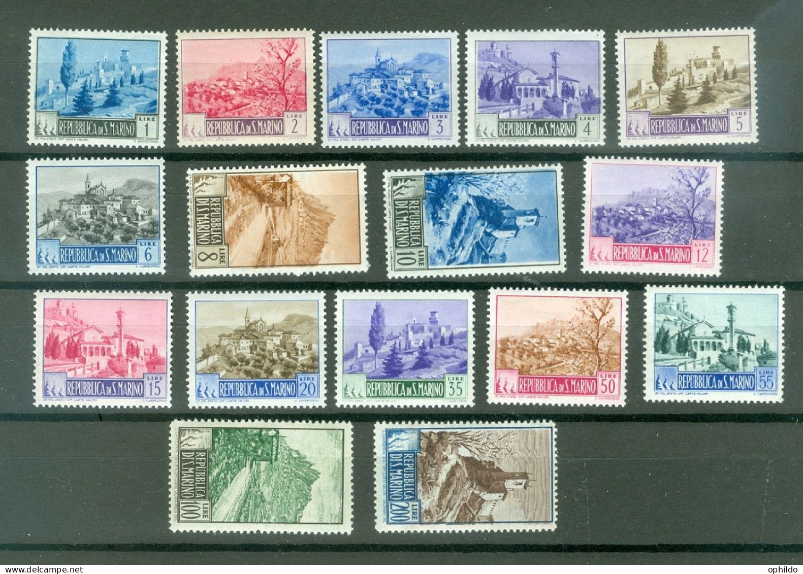 Saint Marin  Yv 320/333  Ou  Sassone 342/355  * *  TB    - Unused Stamps