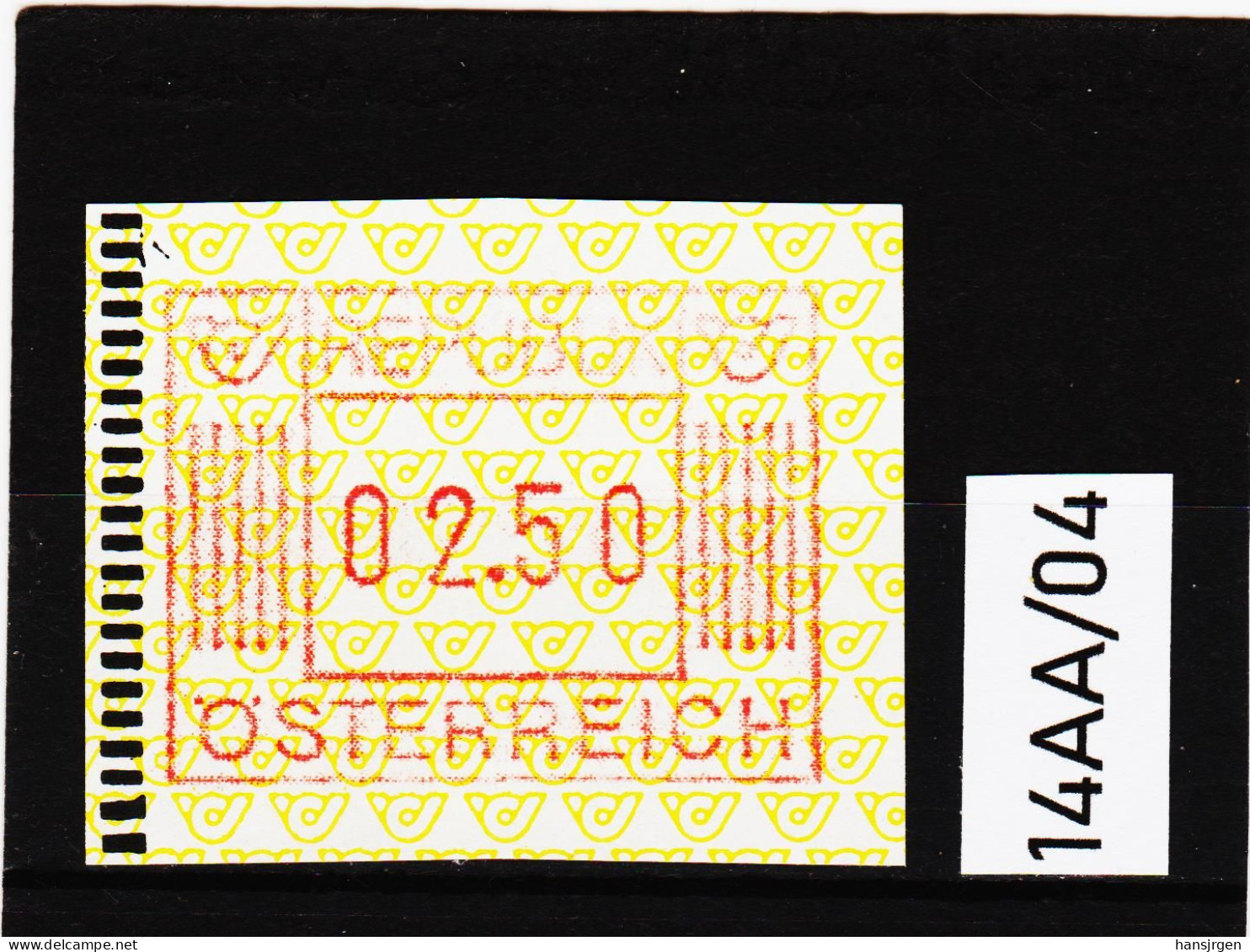 14AA/04 ÖSTERREICH 1983 AUTOMATENMARKEN 1. AUSGABE  2,50 Schilling   ** Postfrisch - Neufs