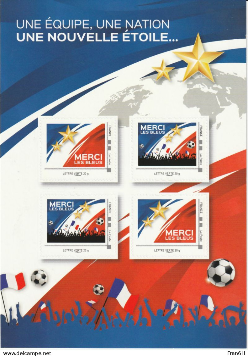 Merci Les Bleus - Neuf - 4 Timbres VP - Autoadhesif - Autocollant - Collector - Collectors