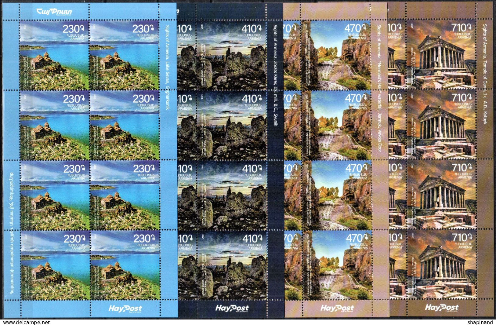 Armenia 2021 "Sights Of Armenia" 4 Sheets Quality:100% - Armenien