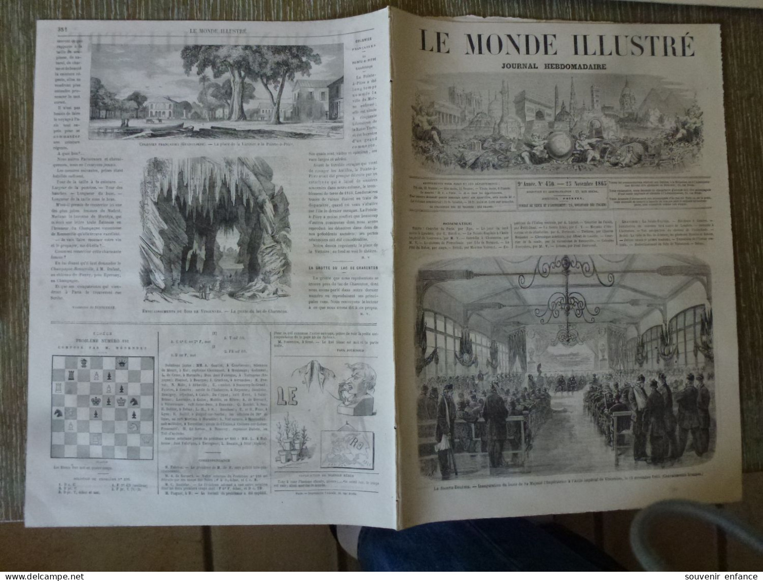 Le Monde Illustré Novembre 1865 La Sainte Eugénie Incendie Charenton Brésil Corcovado - Revues Anciennes - Avant 1900