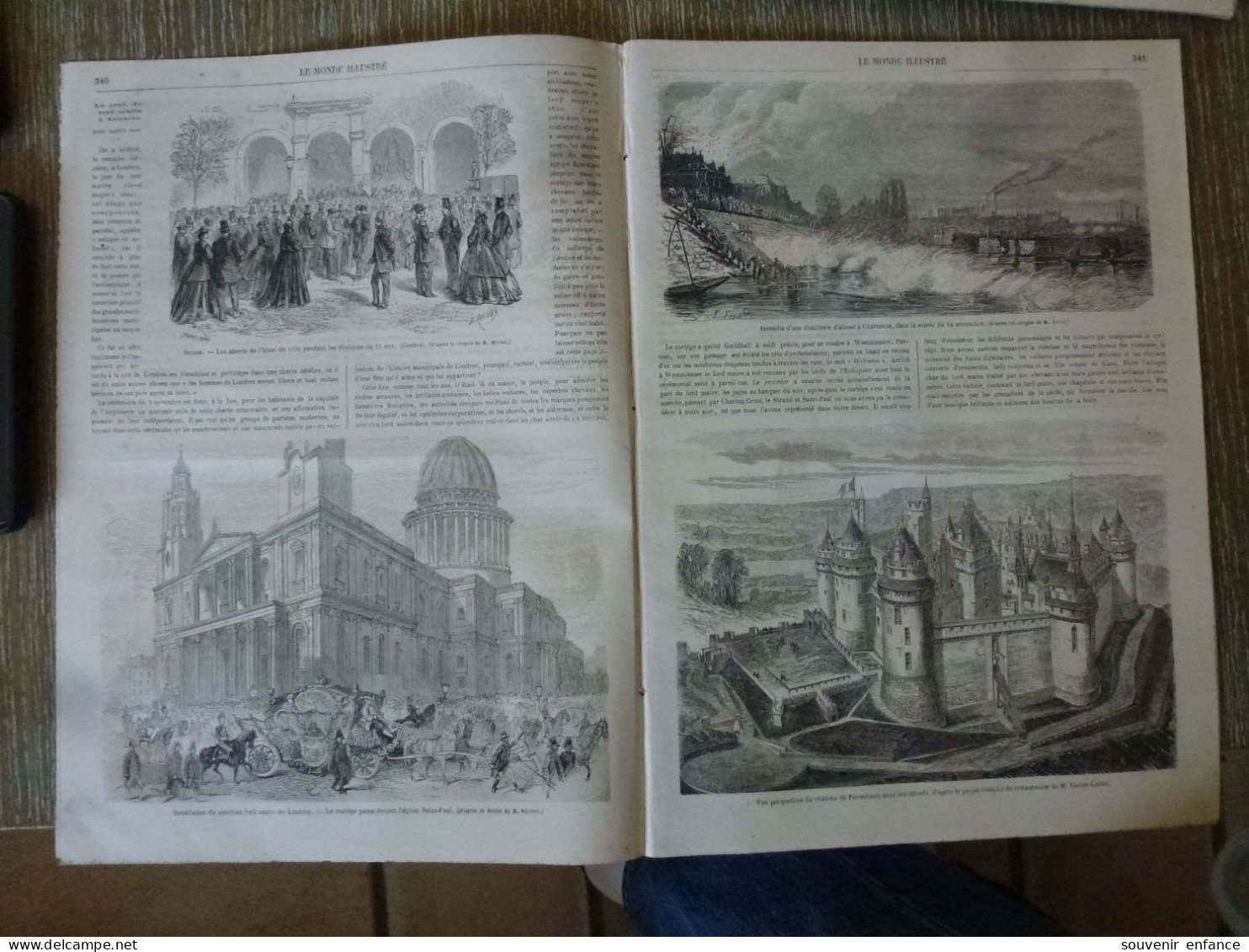 Le Monde Illustré Novembre 1865 La Sainte Eugénie Incendie Charenton Brésil Corcovado - Revues Anciennes - Avant 1900