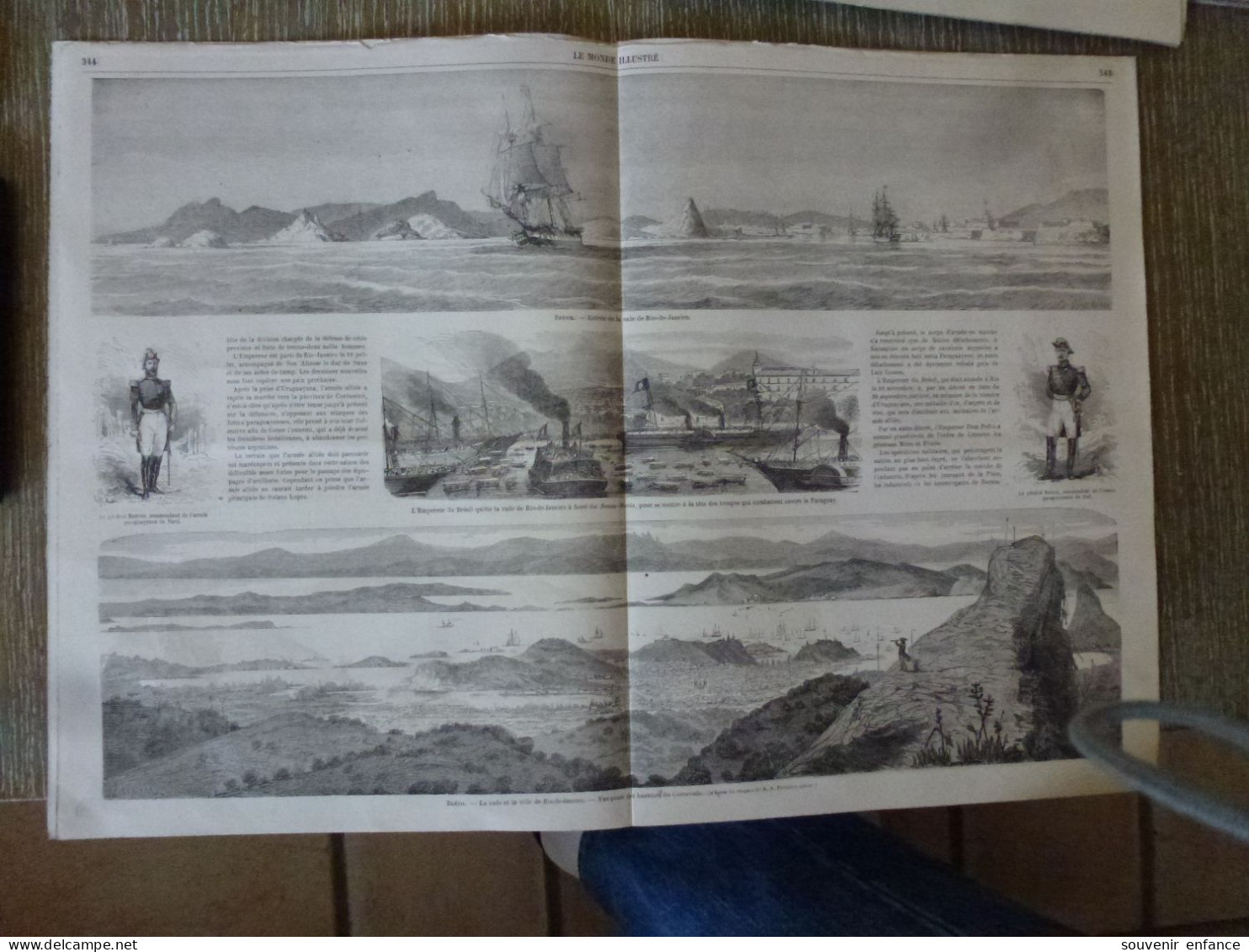 Le Monde Illustré Novembre 1865 La Sainte Eugénie Incendie Charenton Brésil Corcovado - Magazines - Before 1900