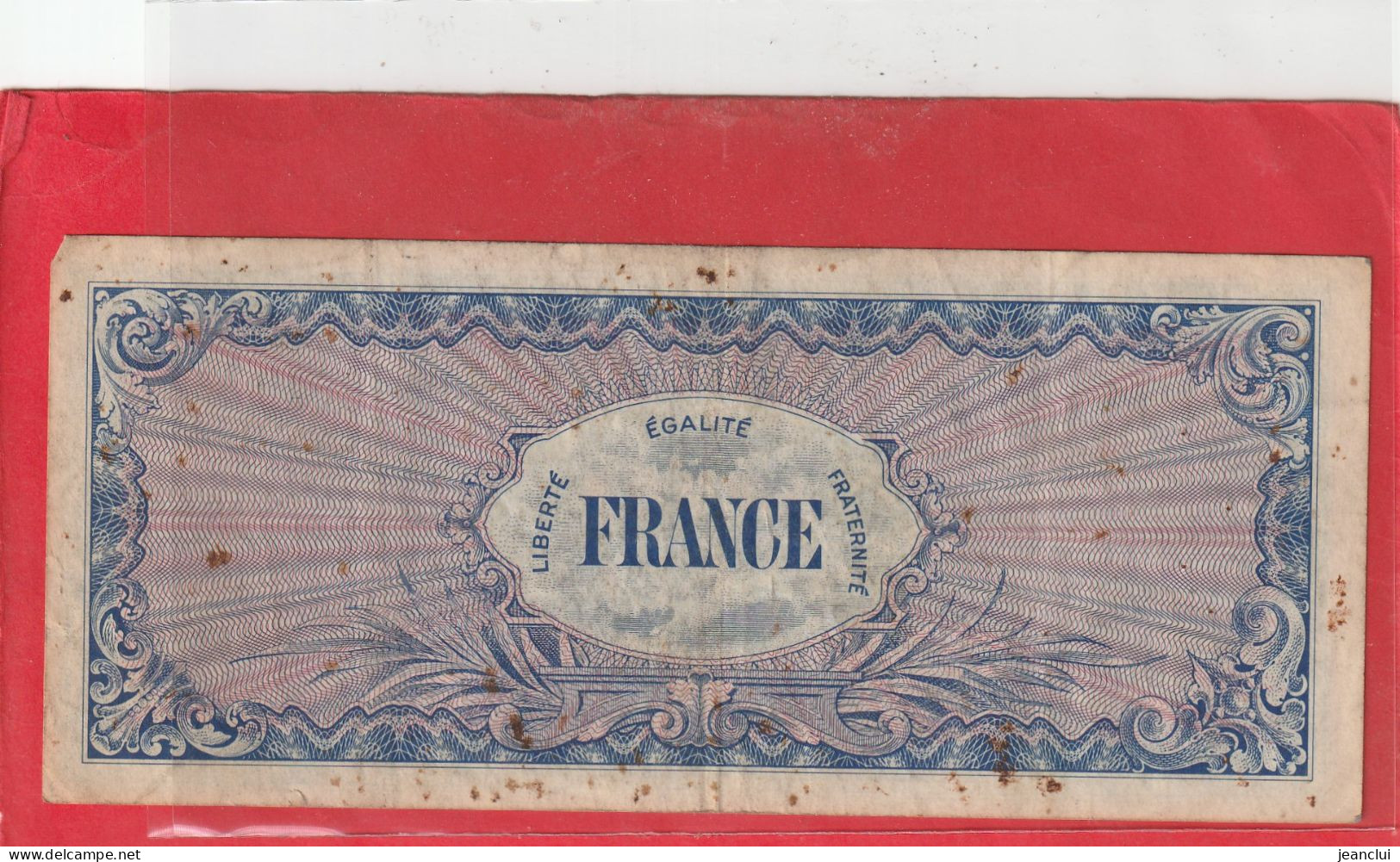 IMPRESSION AMERICAINE 1ere EMISSION - REVERS " FRANCE " . 100 FRANCS .  SERIE N° 7  -  N° 80640540  .  2 SCANNES - Sonstige & Ohne Zuordnung