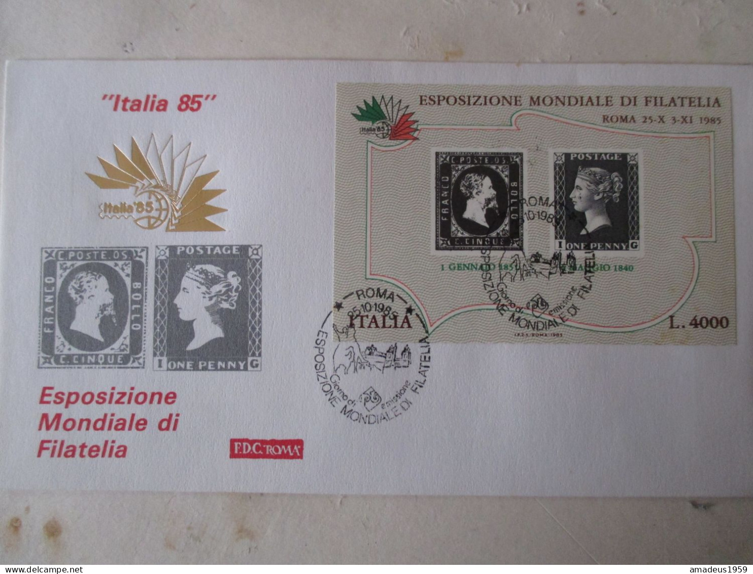 Busta 1 Giorno Esposizione Mondiale Filatelia - 1981-90: Poststempel