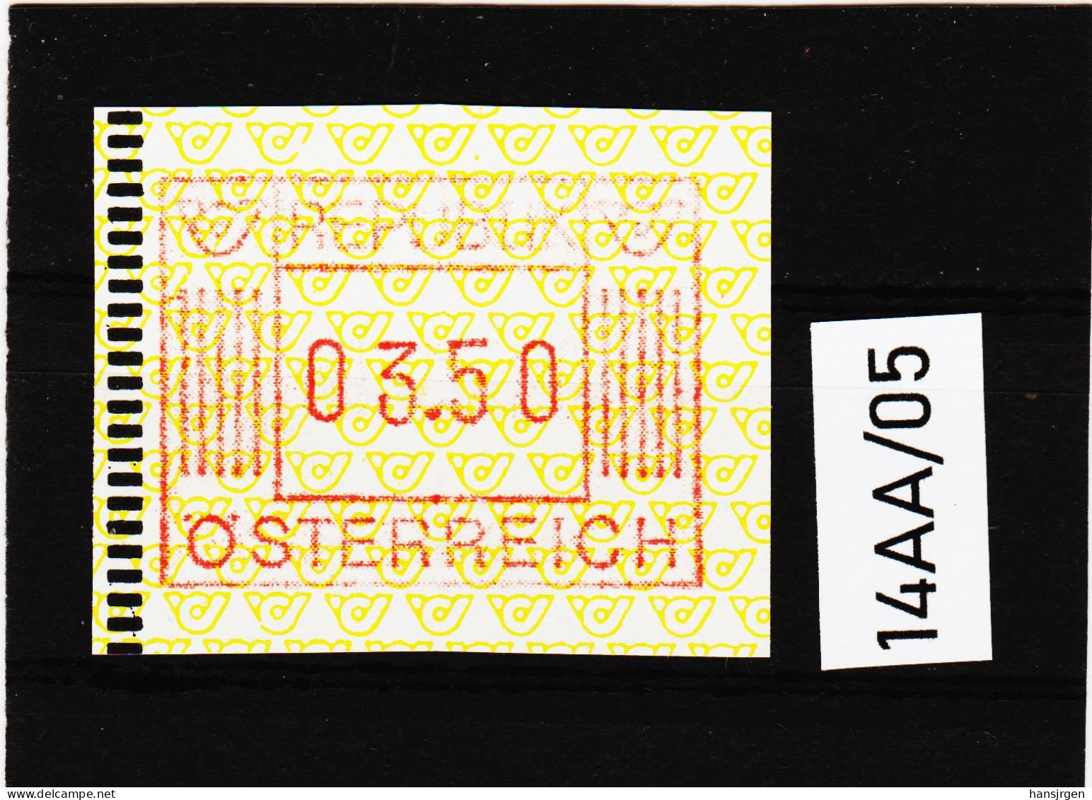 14AA/05 ÖSTERREICH 1983 AUTOMATENMARKEN 1. AUSGABE  3,50 Schilling   ** Postfrisch - Timbres De Distributeurs [ATM]