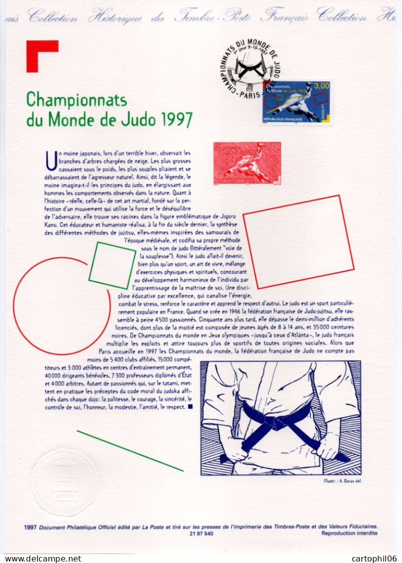 - Document Premier Jour LES CHAMPIONNATS DU MONDE DE JUDO - PARIS 9.10.1997 - - Judo