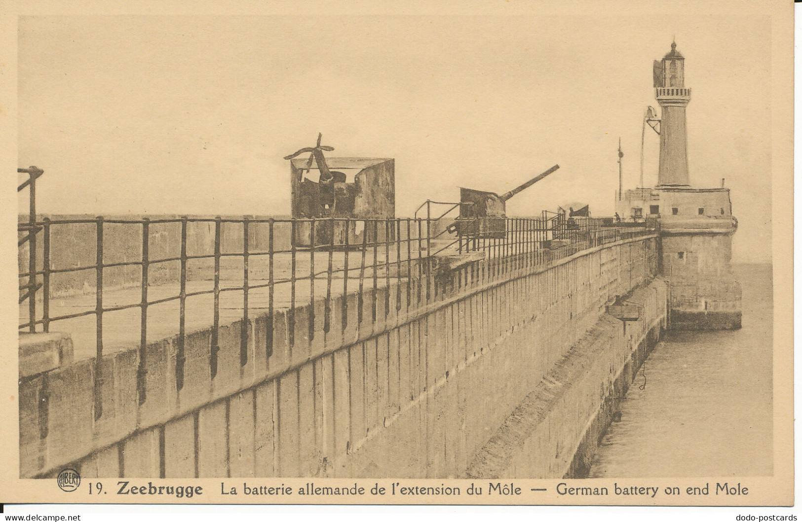 PC47094 Zeebrugge. German Battery On End Mole. A. Dohmen. Albert - Monde