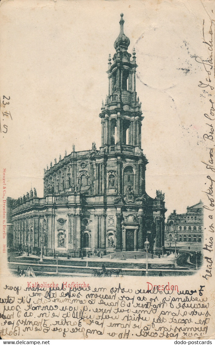 PC46359 Katholische Hofkirche. Dresden. Stengel. No 3041. 1901. B. Hopkins - Monde