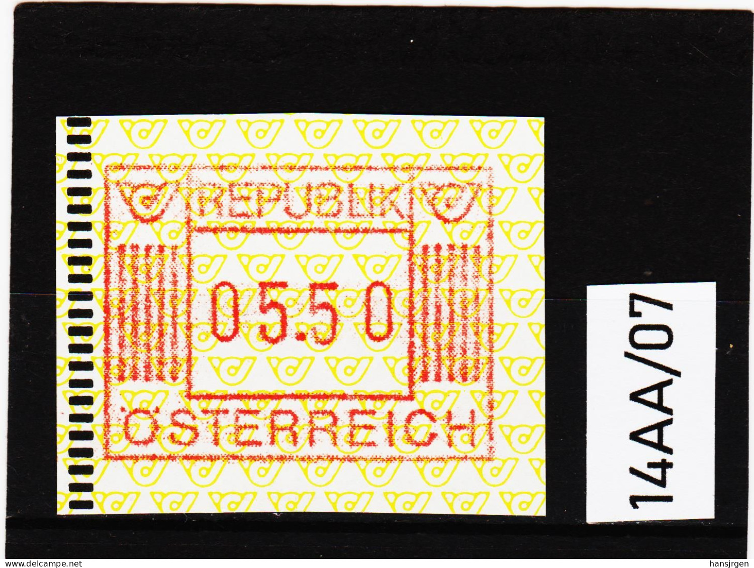 14AA/07 ÖSTERREICH 1983 AUTOMATENMARKEN 1. AUSGABE  5,50 Schilling   ** Postfrisch - Timbres De Distributeurs [ATM]