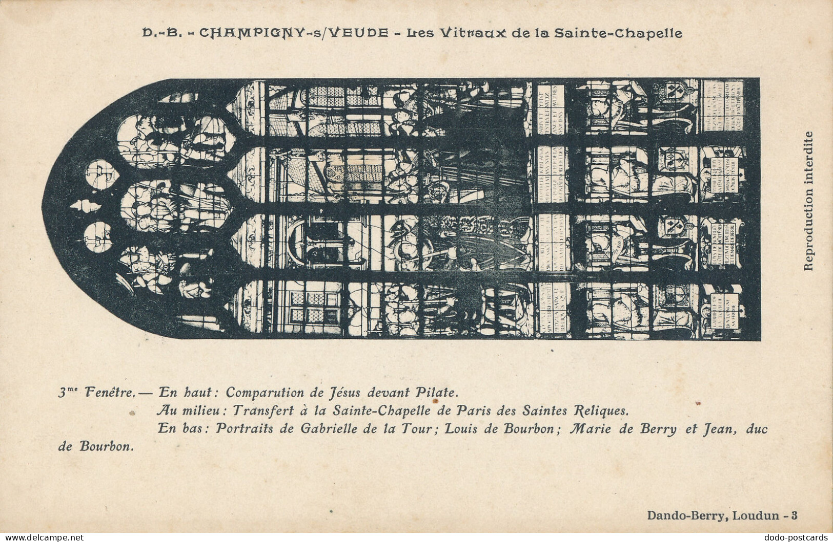 PC46438 Champigny S Veude. Les Vitraux De La Sainte Chapelle. Dando Berry. B. Ho - Monde